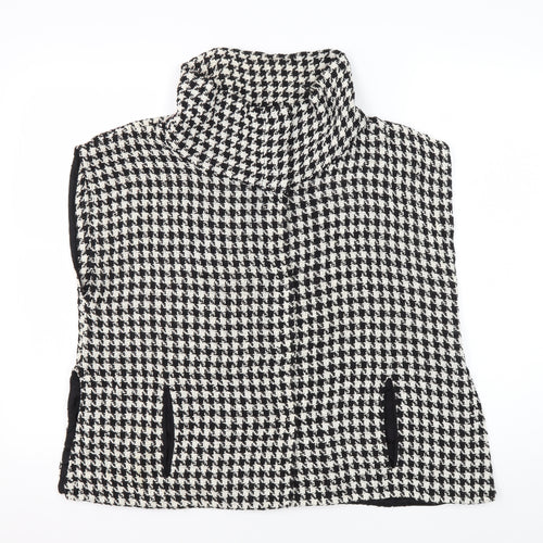 The Masai Clothing Co Women's Black Houndstooth Vest L