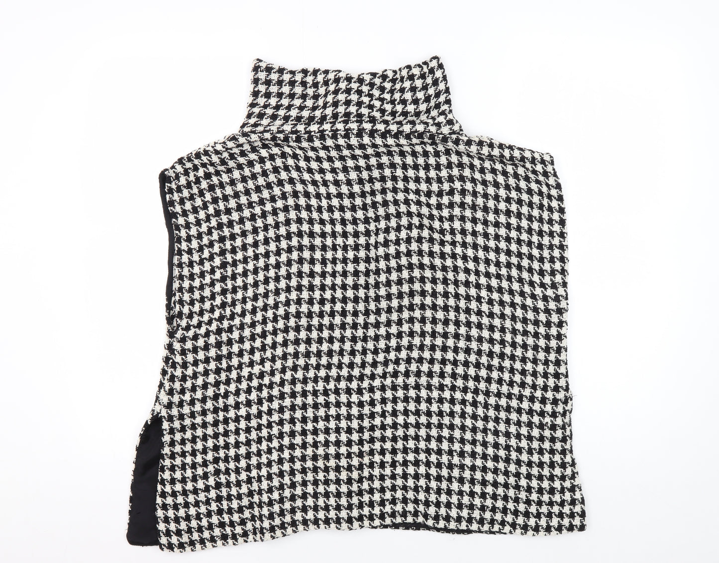 The Masai Clothing Co Women's Black Houndstooth Vest L