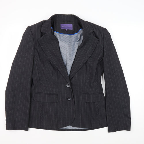 Autonomy Women's Black Pinstripe Suit Jacket Size 14