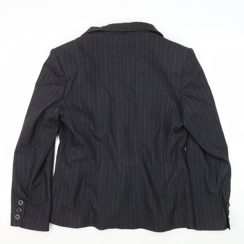 Autonomy Women's Black Pinstripe Suit Jacket Size 14