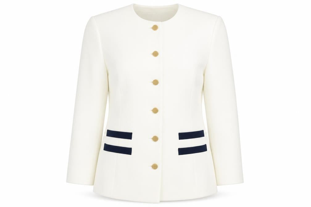Front view of Eastex Women's Ivory Suit Jacket, size 16