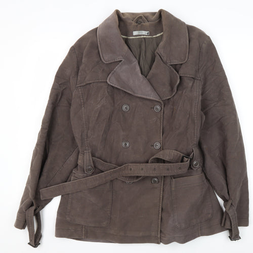 Marks and Spencer Women's Brown Pea Coat Size 22