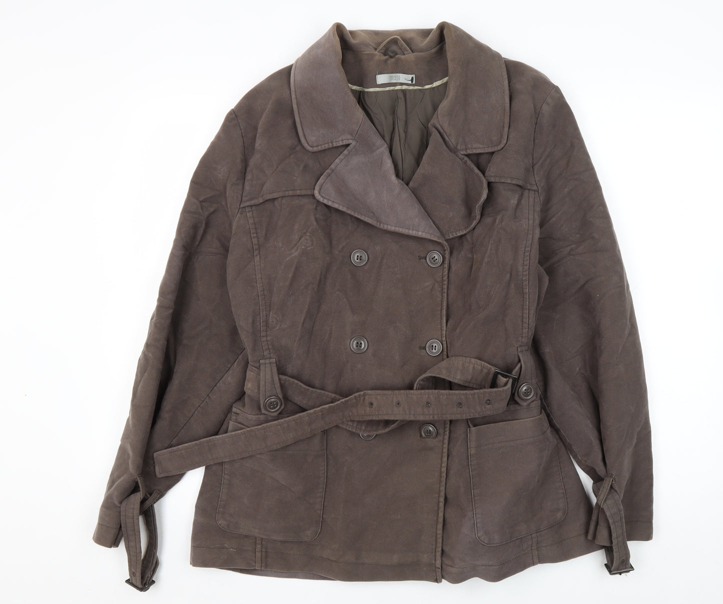 Marks and Spencer Women's Brown Pea Coat Size 22
