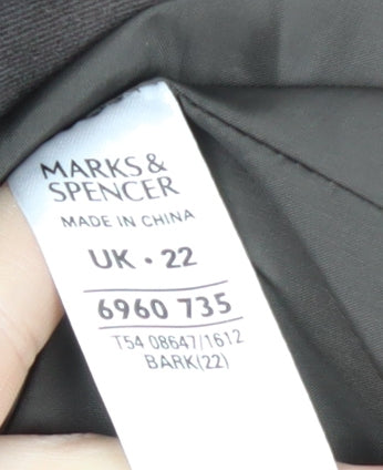 Marks and Spencer Women's Brown Pea Coat Size 22
