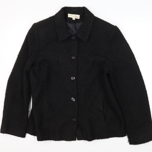 Style by EWM Women's Black Mid-Length Jacket Size 16
