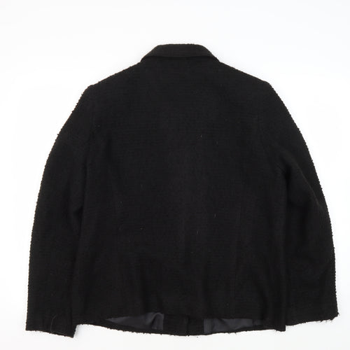 Style by EWM Women's Black Mid-Length Jacket Size 16