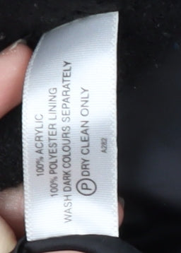 Style by EWM Women's Black Mid-Length Jacket Size 16