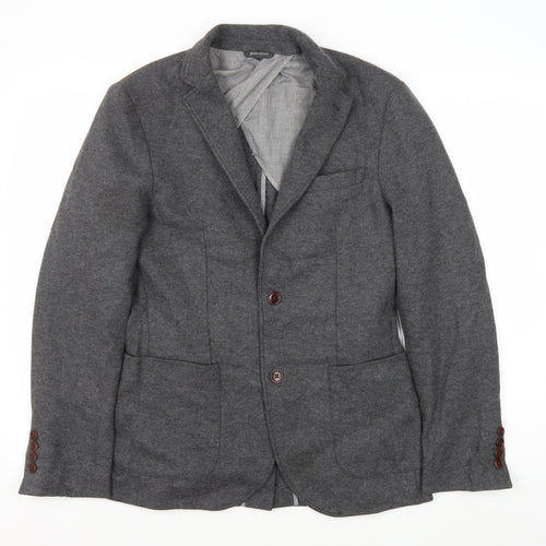Next Men's Grey Slim Fit Blazer 36R Notch Lapel