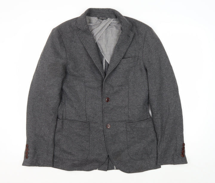 Next Men's Grey Slim Fit Blazer 36R Notch Lapel