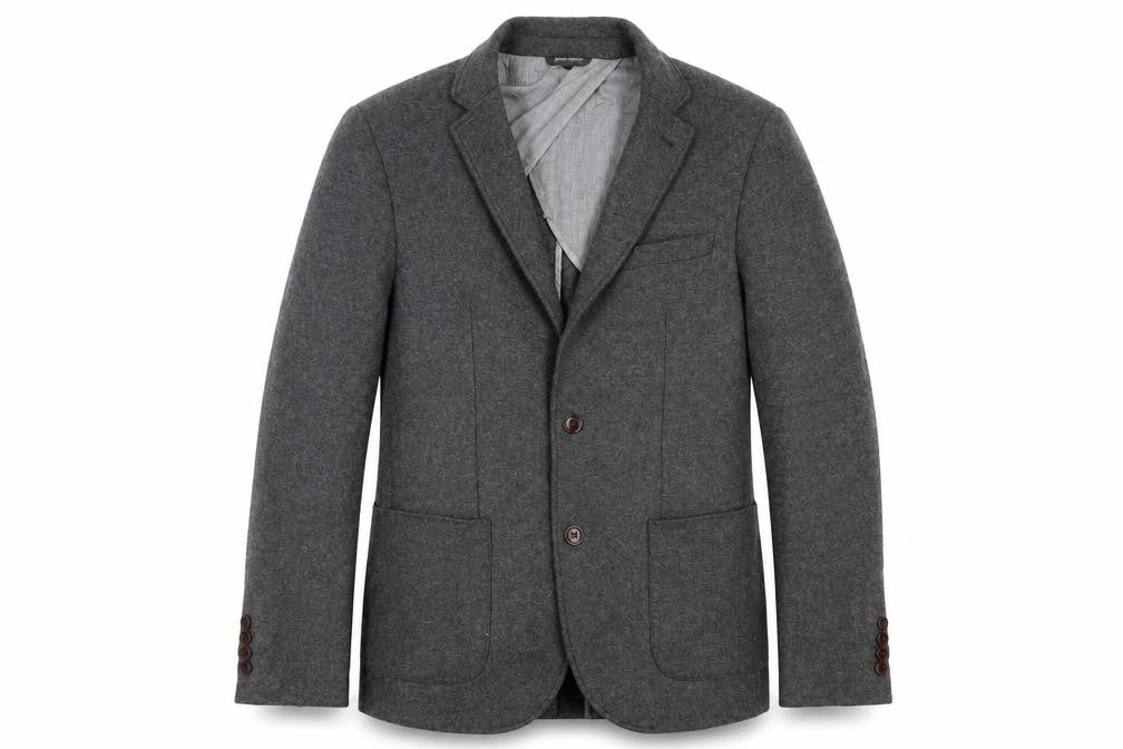 Front view of Next Men's Grey Slim Fit Blazer 36R Notch Lapel