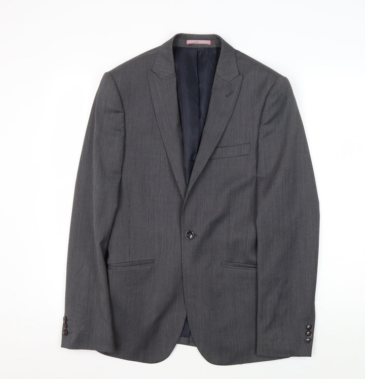 Marks and Spencer Men's Grey Slim Suit Jacket 36R