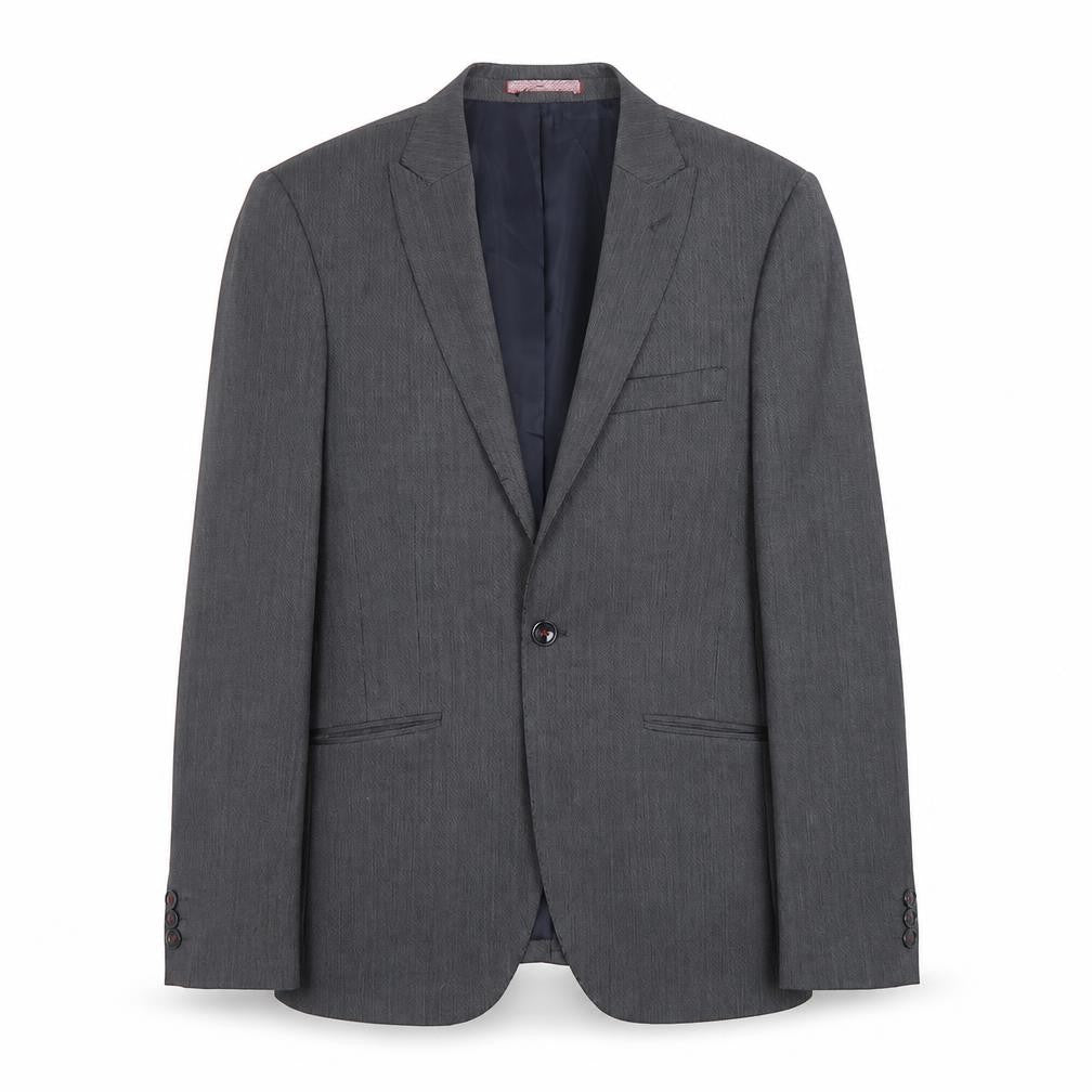 Front view of Marks & Spencer Men's Grey Slim Suit Jacket 36R