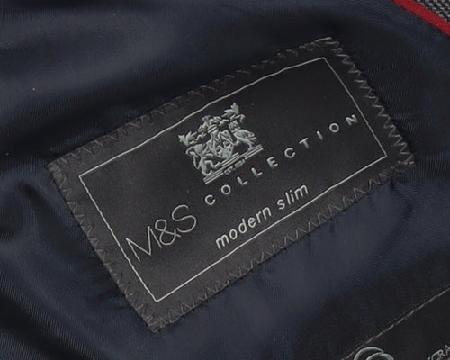 Marks and Spencer Men's Grey Slim Suit Jacket 36R