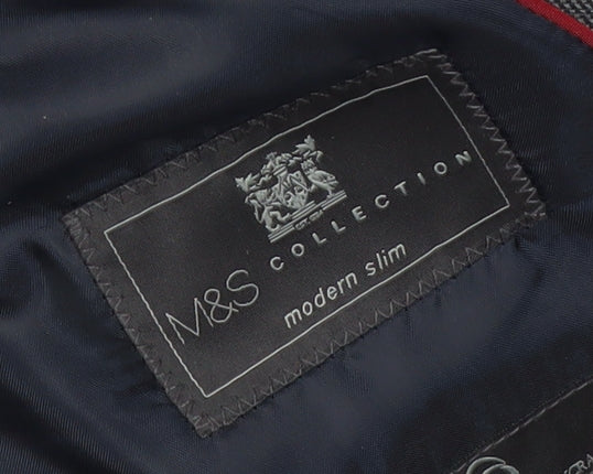 Marks and Spencer Men's Grey Slim Suit Jacket 36R