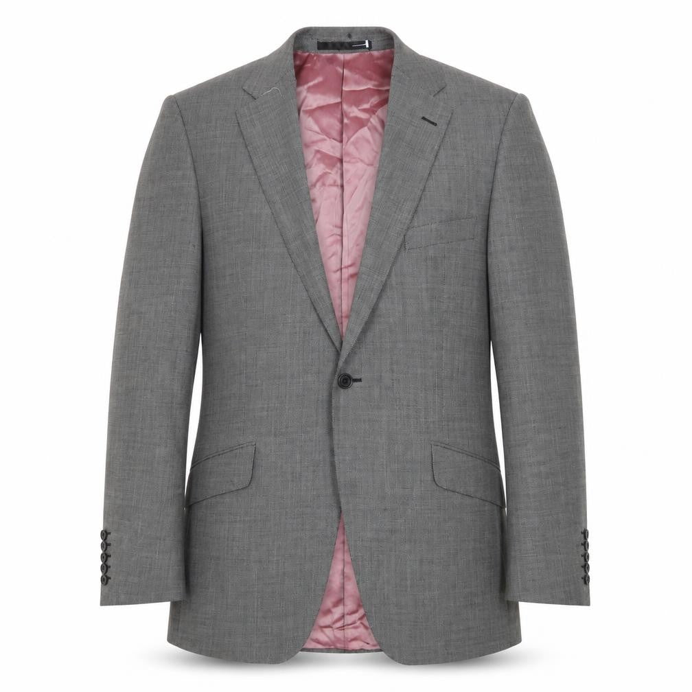 Front view of Marks & Spencer Men's Grey Wool Blazer, size 42L