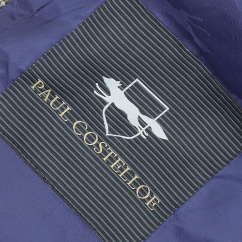 Paul Costelloe Men's Grey Plaid Wool Blazer 40R