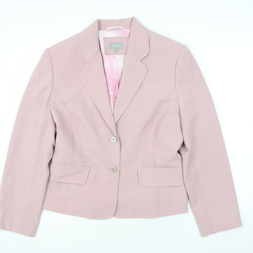 Marks and Spencer Women's Pink Blazer Size 16