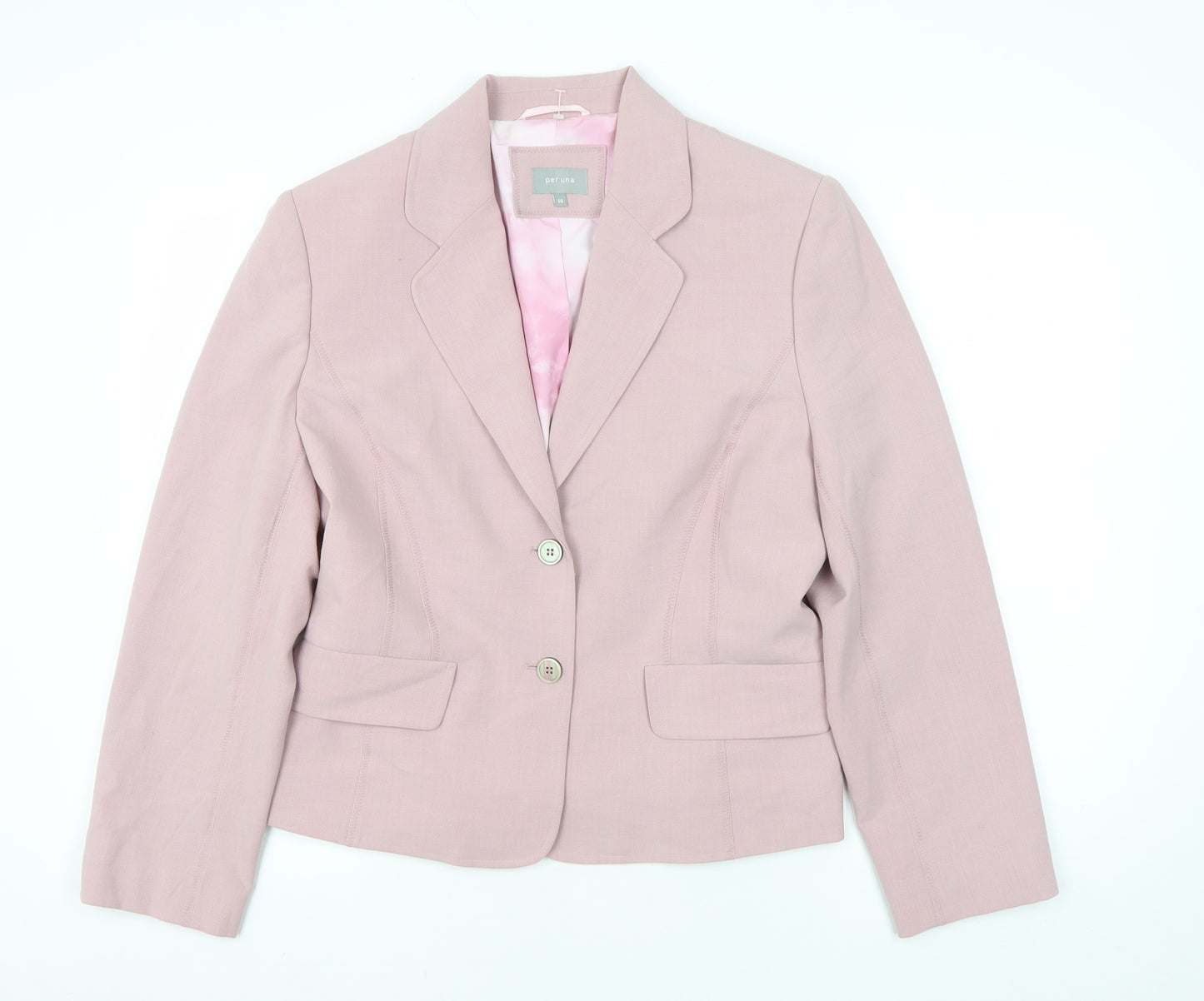 Marks and Spencer Women's Pink Blazer Size 16