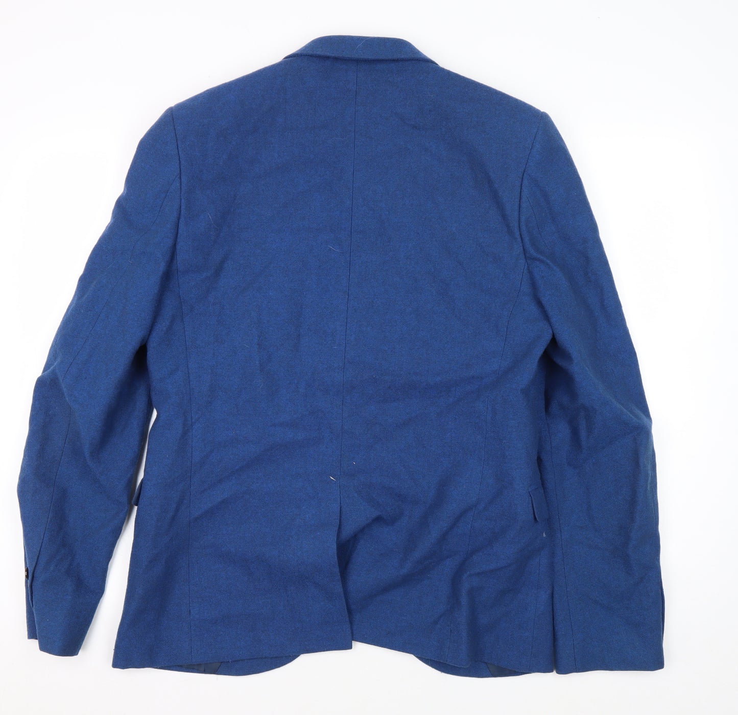 Topman Men's Blue Slim Fit Tweed Blazer 40