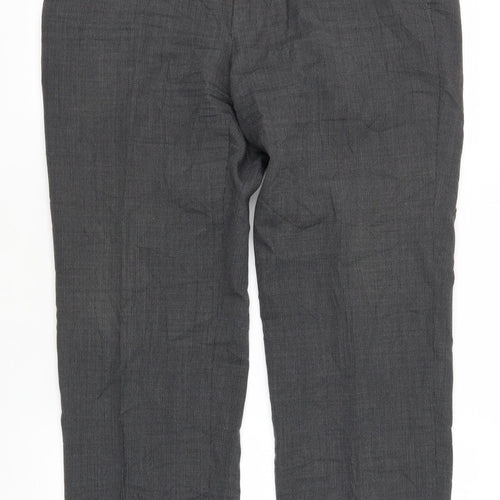 Marks and Spencer Men's Grey Regular Fit Trousers