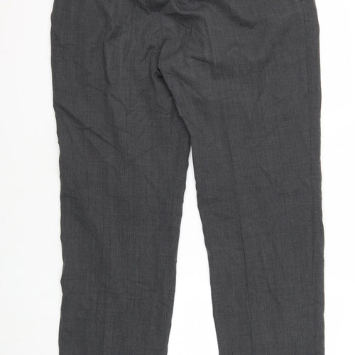 Marks and Spencer Men's Grey Regular Fit Trousers