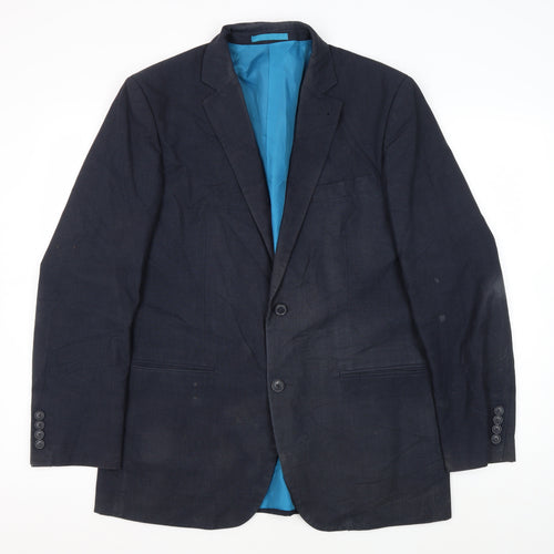 Greenwoods Men's Blue Blazer - Regular Fit, Size 42R