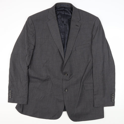 Brook Taverner Grey Wool Men's Blazer 50 Regular