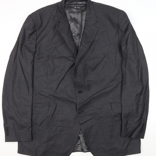 Vitale Barberis Men's Grey Wool Blazer Size 52L