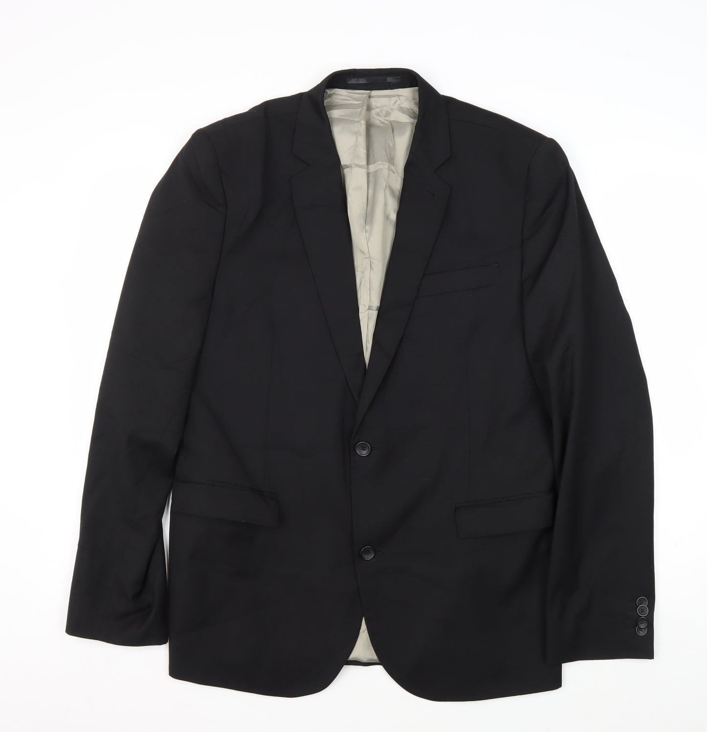 Topman Men's Black Slim Fit Blazer, UK 42