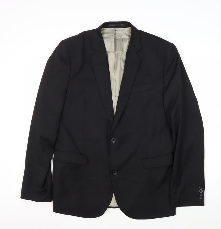 Topman Men's Black Slim Fit Blazer, UK 42
