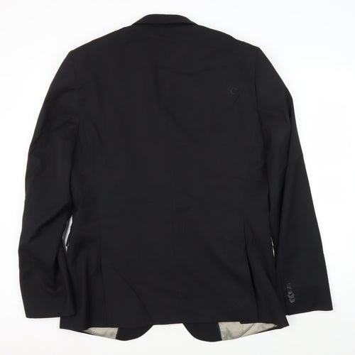Topman Men's Black Slim Fit Blazer, UK 42