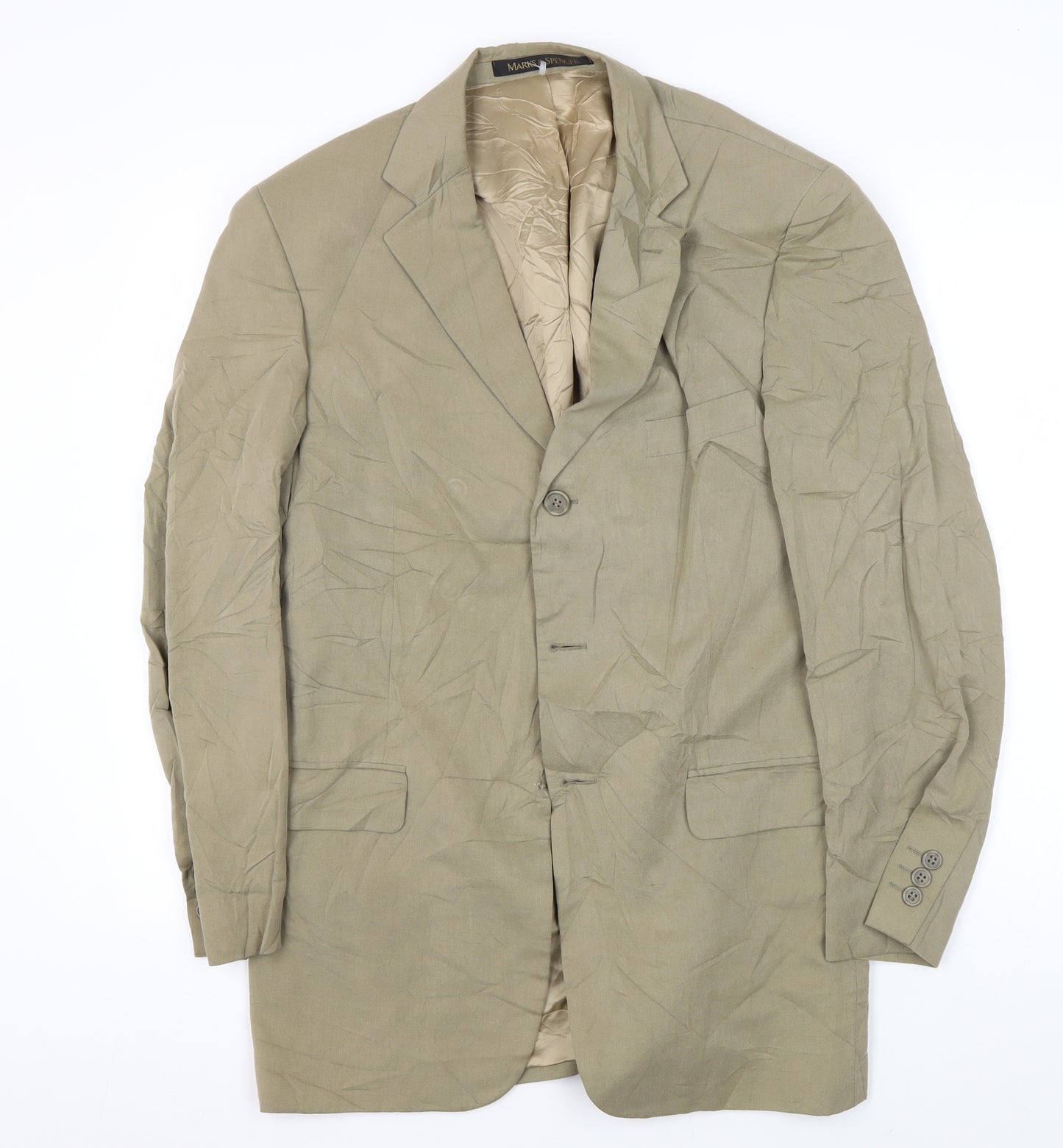 Marks & Spencer Men's Beige Regular Blazer 40R