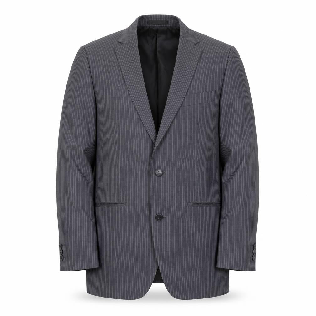 Burton Men's Grey Striped Blazer, Size 36R, Formal Wear