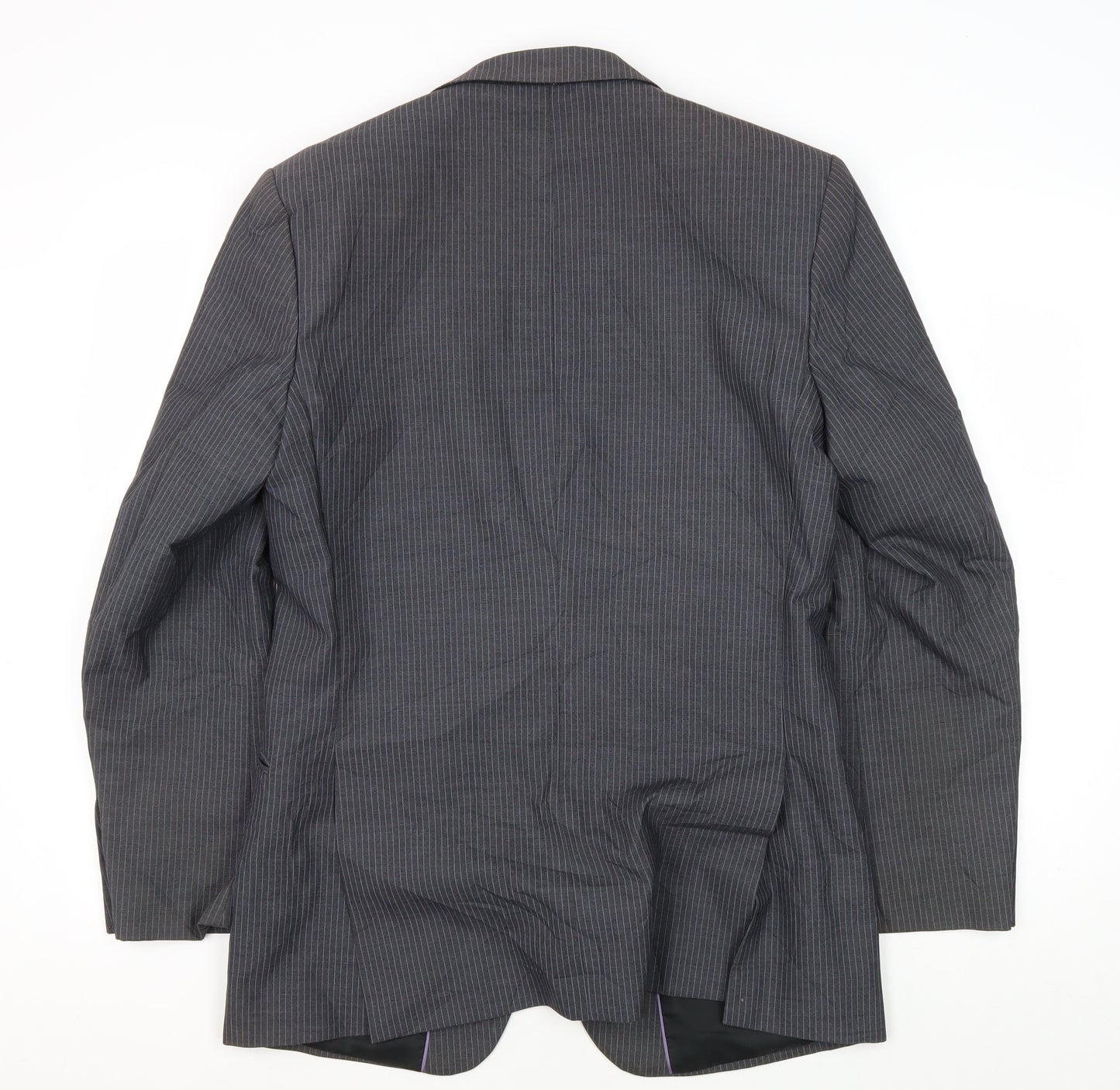 Burton Men's Grey Striped Blazer, Size 36R, Formal Wear