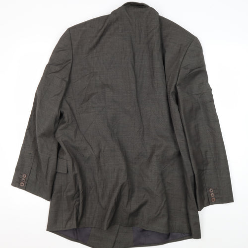 Marks and Spencer Men's Grey Wool Double-Breasted Blazer 40R