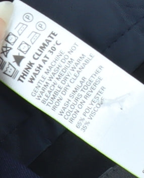 Marks and Spencer Men's Blue Regular Fit Dress Pants