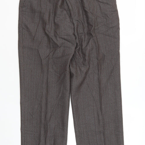 Magee Men's Brown Wool Dress Pants, Size 37, Formal