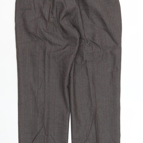 Magee Men's Brown Wool Dress Pants, Size 37, Formal