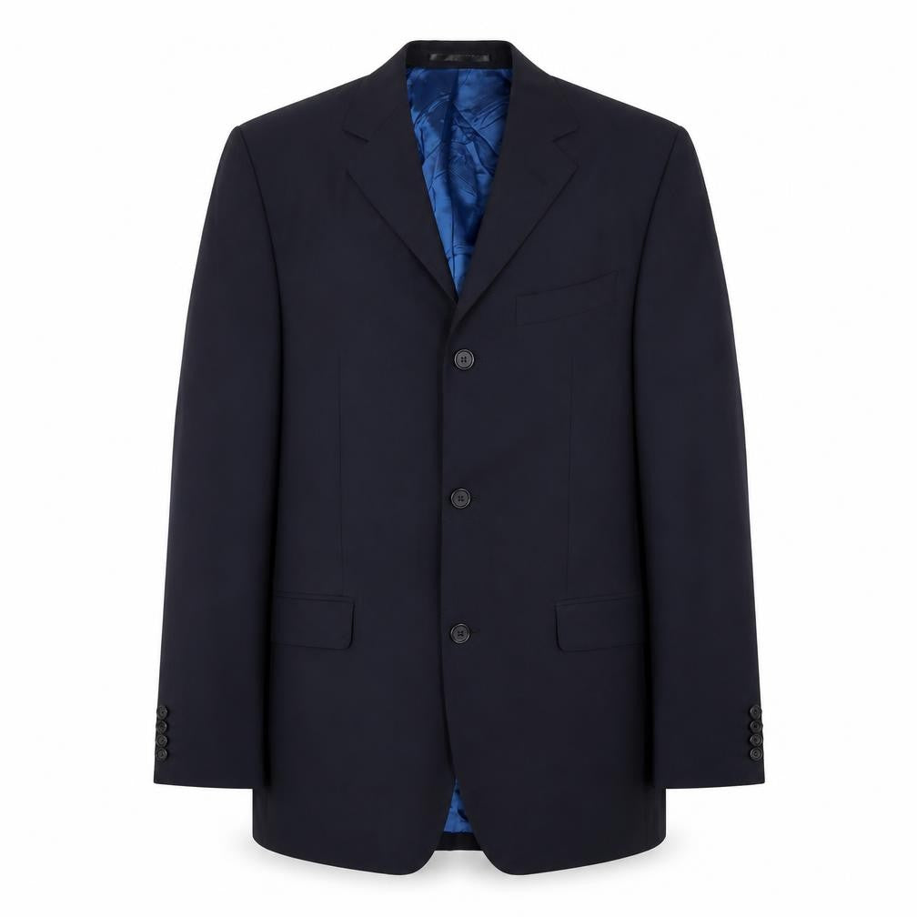 Front view of Lino Vierra Men's Blue Suit Jacket, size 36R, Formal
