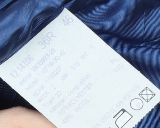 Lino Vierra Men's Blue Suit Jacket, Size 36R, Formal