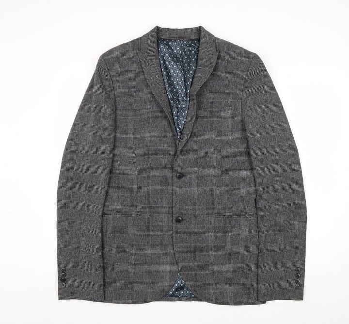 Next Men's Grey Check Blazer Size 38L