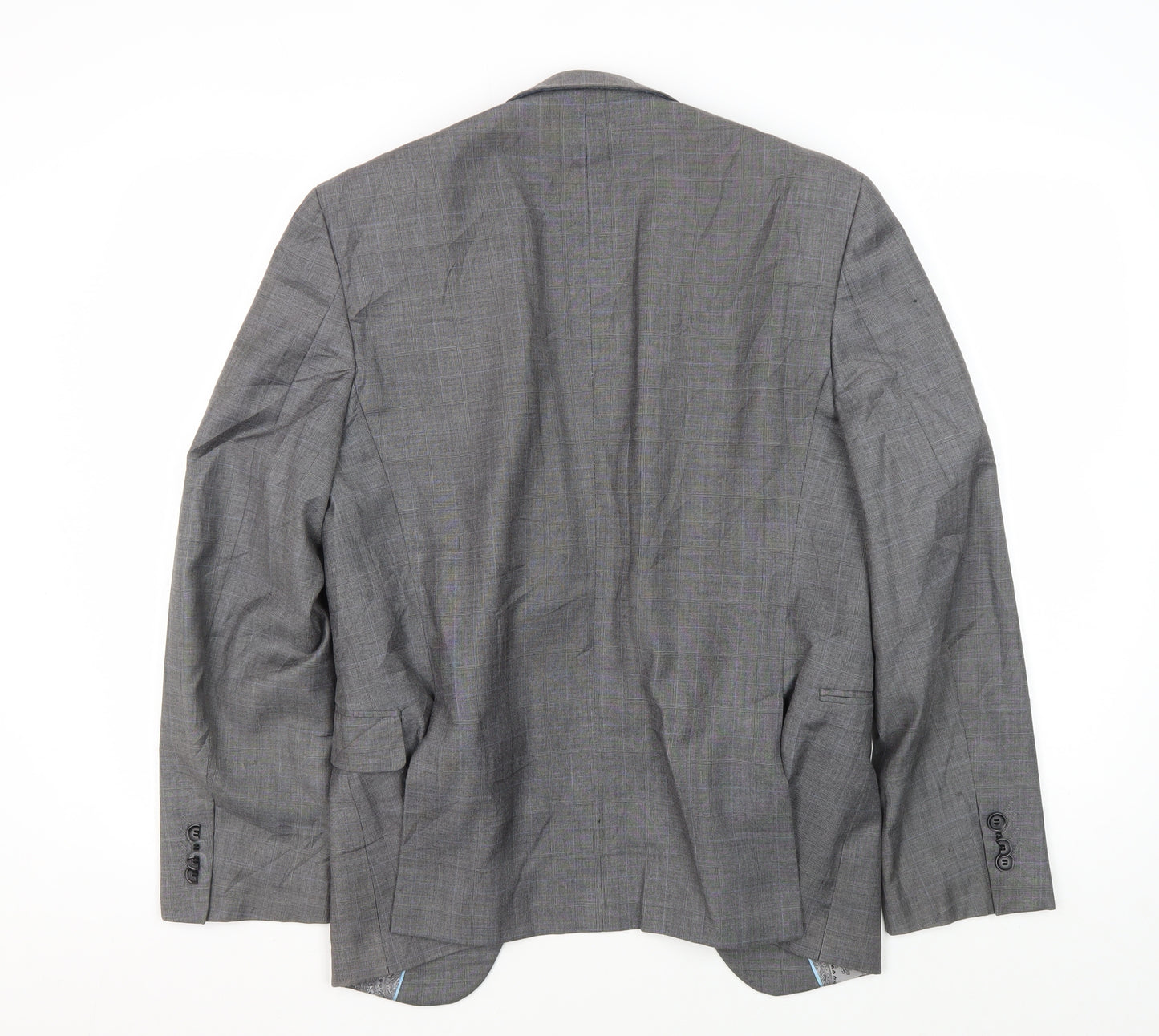 Burton Men's Grey Slim Fit Suit Jacket 36S