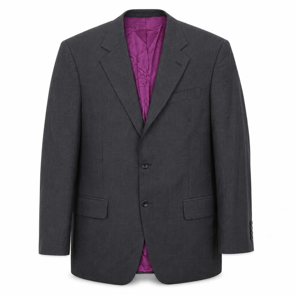 Front view of Racing Green Men's Grey Wool Blazer -, size 40R