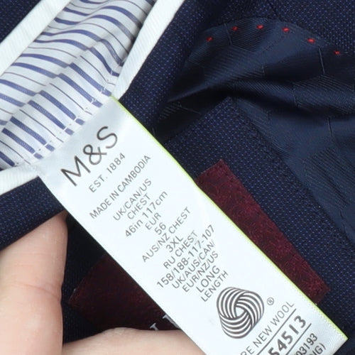 Marks and Spencer Men's Blue Blazer 46L