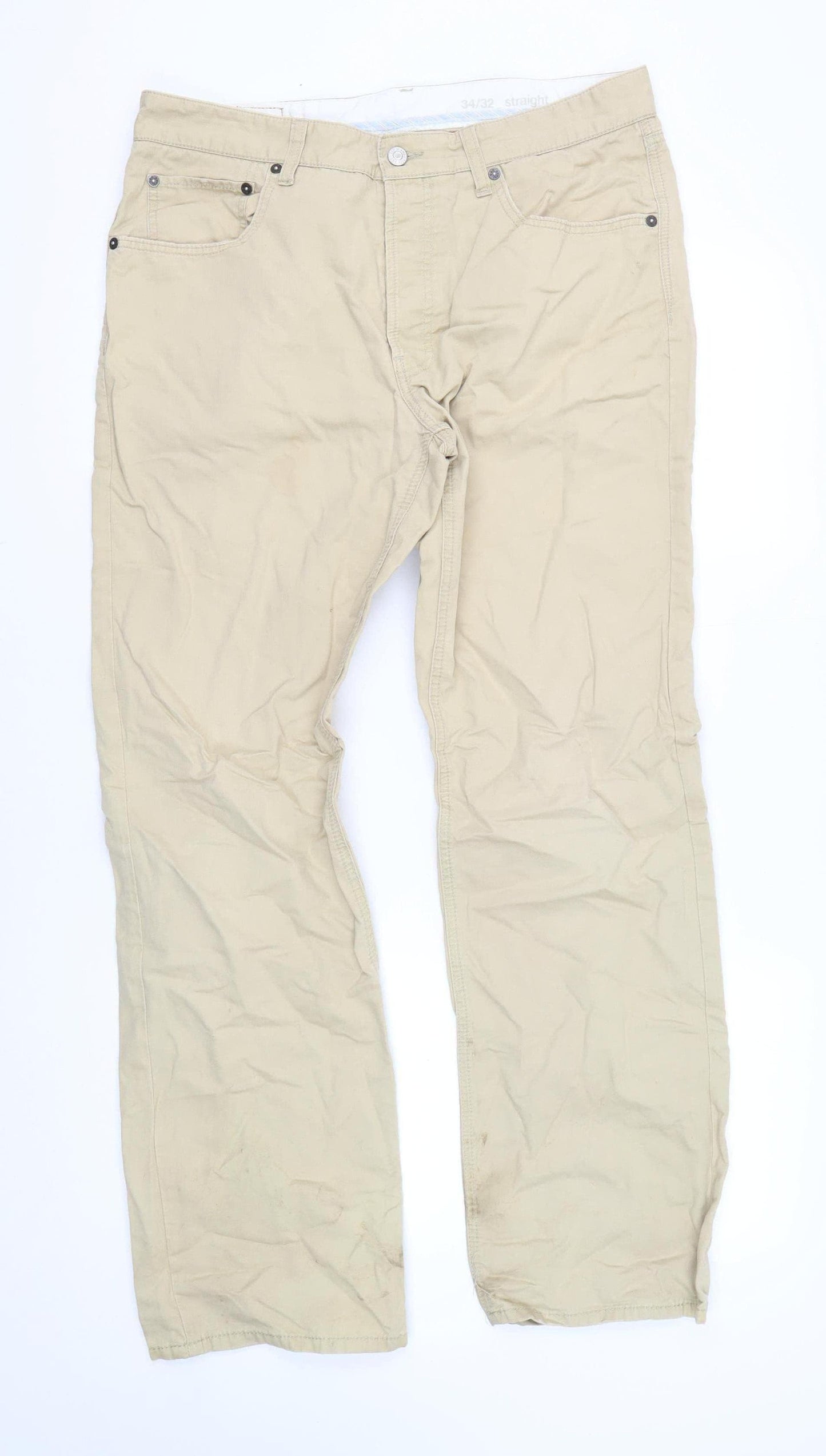Gap Men's Beige Chino Trousers 34/32 Straight