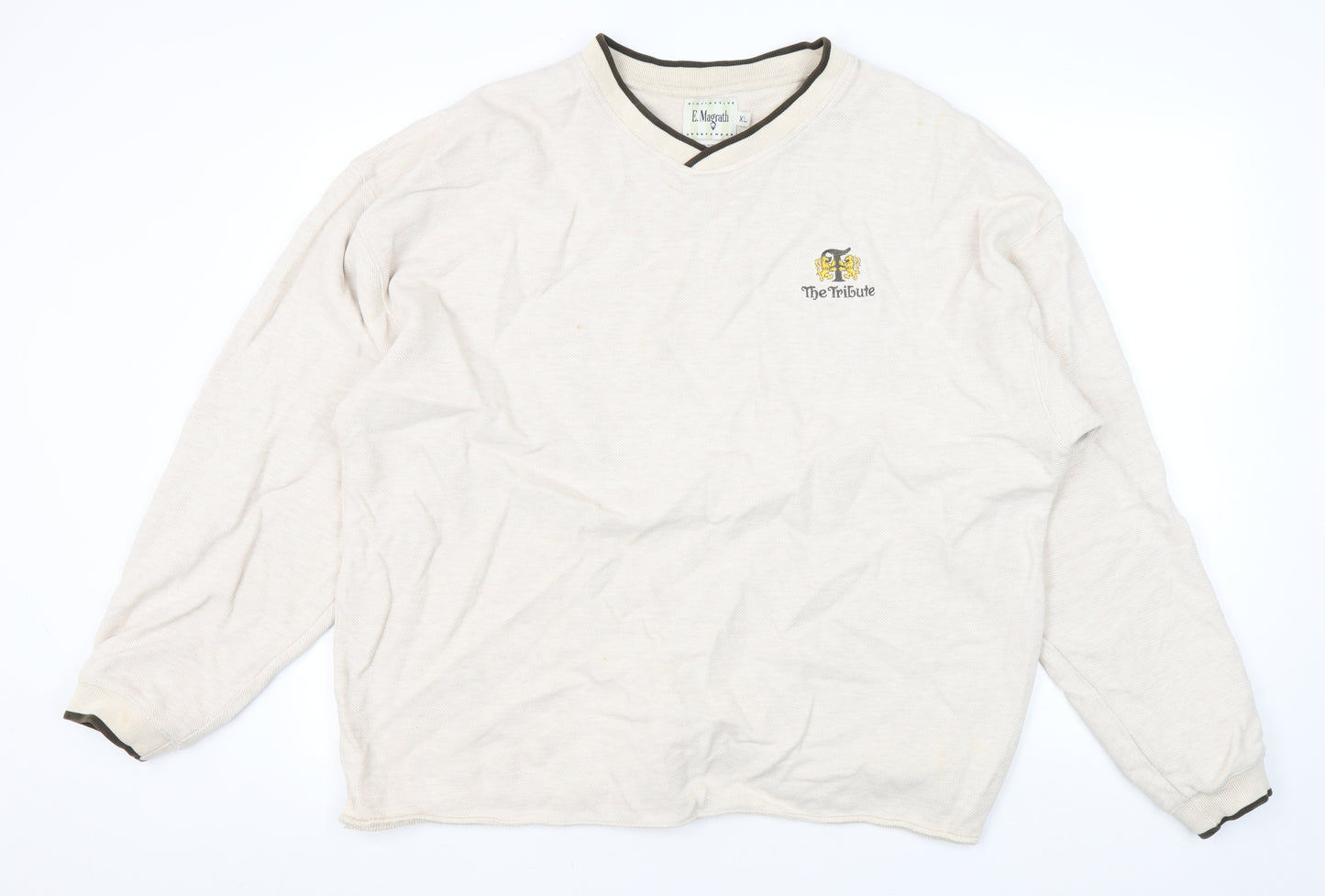 E. Magrath Men's Beige XL Pullover Sweatshirt