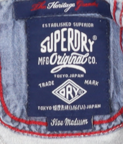 Superdry Men's Grey Medium Long Sleeve Henley T-Shirt