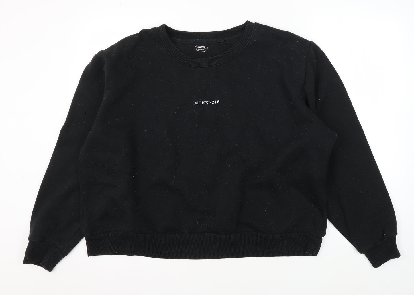 McKenzie Unisex Black XL Pullover Sweatshirt