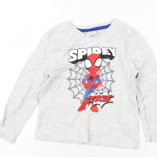 Marvel Boys Grey Spider-Man Long Sleeve T-Shirt 4-5 Years