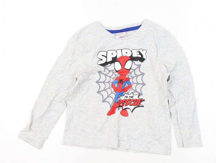 Marvel Boys Grey Spider-Man Long Sleeve T-Shirt 4-5 Years